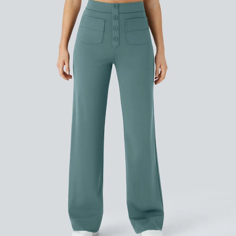 DayStretch High Waisted Pockets Straight Leg Casual Plus Size Pants 3x